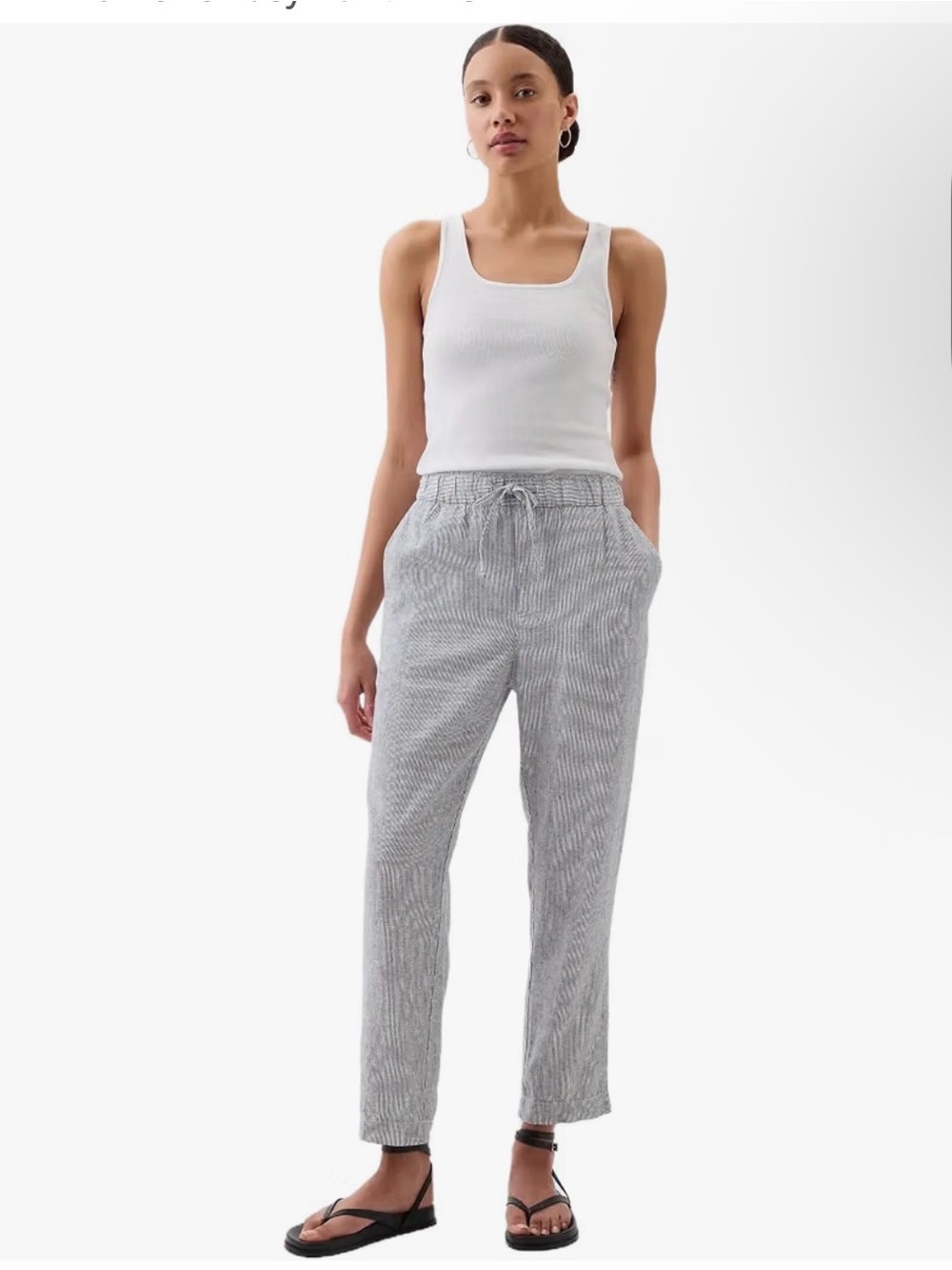 GAP Women’s Easy Pant in Navy & White Pinstripe
